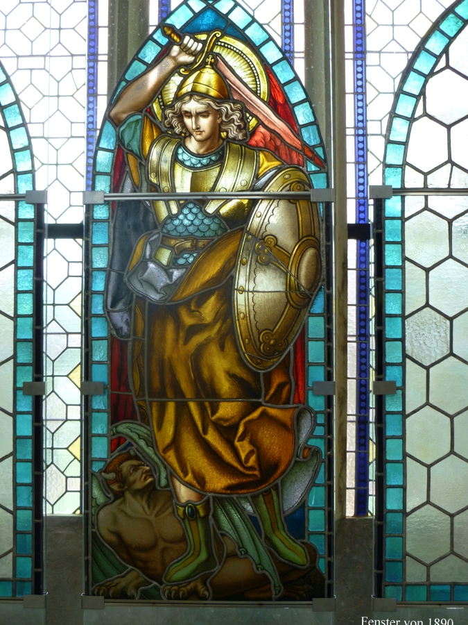 St. Michael, Glasfenster, Dekanalkirche, Brx/Most