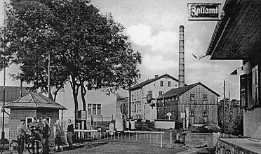 Grenze und Zollhaus in Einsiedl (Mnisek) 1938
